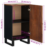 Sideboard with Door 40x31x75 cm Solid Wood Reclaimed 352911