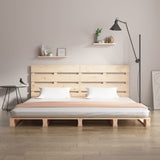 ZNTS Bed Frame without Mattress 200x200 cm Solid Wood Pine 3120152