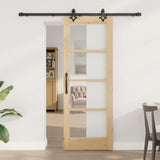 Sliding Door ORKDAL Natural and Black 73.5 x 198.5 cm 3332155