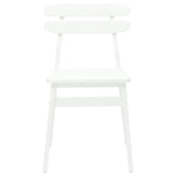 Dining Chair 2 pcs White Solid Rubber Wood 42020516