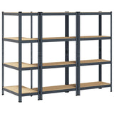 4-Layer Storage Shelves 3 pcs Anthracite Steel&Engineered Wood 3307582