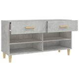 Shoe Cabinet Concrete Grey 102x35x55 cm Engineered Wood 812820