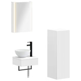 Bathroom Cabinet Set 4 pcs White 43 x 11.5 x 60.5 cm 3407375