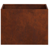 Garden Planter 2 pcs Rusty 40 x 30 x 30 cm Weathering Steel 8005203