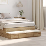 ZNTS Bed Drawers Artisan Oak 120x36,5x16,5 cm Engineered Wood 866946