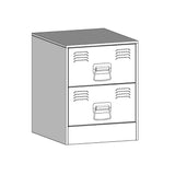 Bedside Cabinets 2 pcs Pink 34.5x39x44 cm Steel 841622