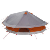 Tipi Tent with Roof Grey and Orange 800 x 800 x 430 cm 42028717