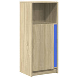 Sideboard with LED Sonoma Oak 42.5x34x100 cm Engineered Wood 852154
