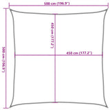 Sunshade Sail 160 g/m White 5x5 m HDPE 311223