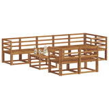Outdoor Sofa Set 9 pcs Natural Solid Acacia Wood 3366587