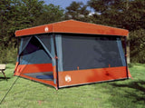 Camping Tent Set 2 pcs Grey and Orange Taffeta and Fabric 3337180