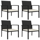 Outdoor Dining Set Black, Cream Poly rattan Standard 3100409
