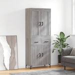 Highboard Grey Sonoma 69.5x34x180 cm Engineered Wood 3199879