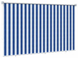 Outdoor Roller Blind 90% UV Block Blue and White Stripe HDPE 42035981