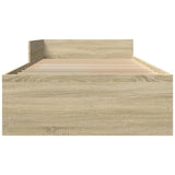 Bed Frame without Mattress Sonoma Oak 75x190 cm Small Single Engineered Wood 849595