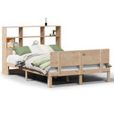 Bookcase Bed without Mattress 160x200cm Solid Wood Pine 3322670
