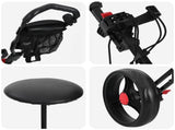 Golf Trolley with Seat Folding Black 95 x 69 x 114 cm Iron 42033588