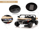 12V 2 Seater Kids Electric Ride-On Car with Electric Bucket, Remote Control - Yellow T3398P422392
