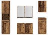 Bathroom Furniture Set with Door 5 pcs Old Wood Engineered Wood 3415661