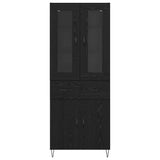 Highboard Black Oak 69.5 x 34 x 90 cm Engineered Wood 3402711