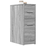 Narrow Bathroom Cupboard with Wheels Grey Sonoma Engineered Wood 855282