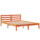 Bookcase Bed without Mattress Wax Brown 140x200cm Solid Wood Pine 3321956