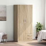 Wardrobe Sonoma Oak 80x52x180 cm Engineered Wood 800642