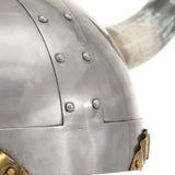 Fantasy Viking Helmet LARP Silver Steel 286205