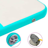 Inflatable Gymnastics Mat with Pump 200x200x20 cm PVC Green 92702
