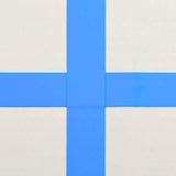 Inflatable Gymnastics Mat with Pump 200x200x15 cm PVC Blue 92698