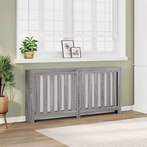 ZNTS Radiator Cover Grey Sonoma 175x20x82 cm Engineered Wood 852758