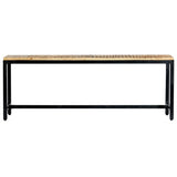 Dining Bench 120 cm Solid Rough Mango Wood 247814