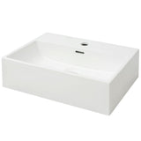 Basin with Faucet Hole Ceramic White 51.5x38.5x15 cm 142346
