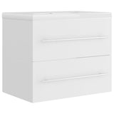 Sink Cabinet with Built-in Basin White Engineered Wood 3099041