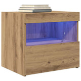 Bedside Cabinet with Drawer 2 pcs Artisan Oak 50 x 40 x 45 cm 862183