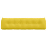 Back Pillow Light Yellow 180 x 24 x 50 cm Fabric 42014566