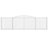 Arched Gabion Baskets 25 pcs 400x30x100/120 cm Galvanised Iron 3146877