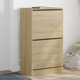 Shoe Cabinet with 2 Flip-Drawers Sonoma Oak 60x42x108 cm 3214387