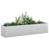 Planter 200x40x40 cm Galvanised Steel 860687
