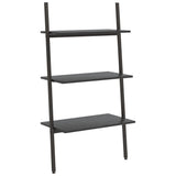 3-Tier Leaning Shelf Black 64x34x116 cm 336372