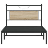Bed Frame without Mattress Sonoma Oak 100x200 cm Engineered Wood 4106787