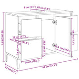Sink Cabinet Black 80x33x60 cm Engineered Wood 821277