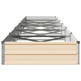 Raised Garden Bed Ivory 600 x 80 x 24 cm cold-rolled steel 8006535