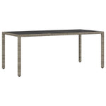 Garden Dining Set 7 pcs Grey Poly rattan 3334875