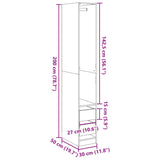 Wardrobe White 30x50x200 cm Engineered Wood 3307738