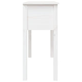 Console Table White 100x35x75 cm Solid Wood Pine 814615