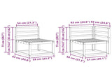 Outdoor Sofa Set 8 pcs White Solid Acacia Wood 3387798