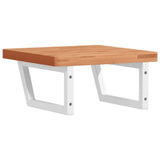 Basin Shelf Wall Mounted Steel and Solid Wood Beech 3302430