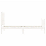Bed Frame without Mattress White 90x200 cm Solid Wood Pine 3192412