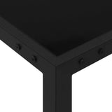 Garden Table 130x130x72 cm Black Steel and Glass 313099